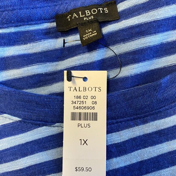 Talbot Striped Nautical Tee Size 1X - Picture 8 of 9
